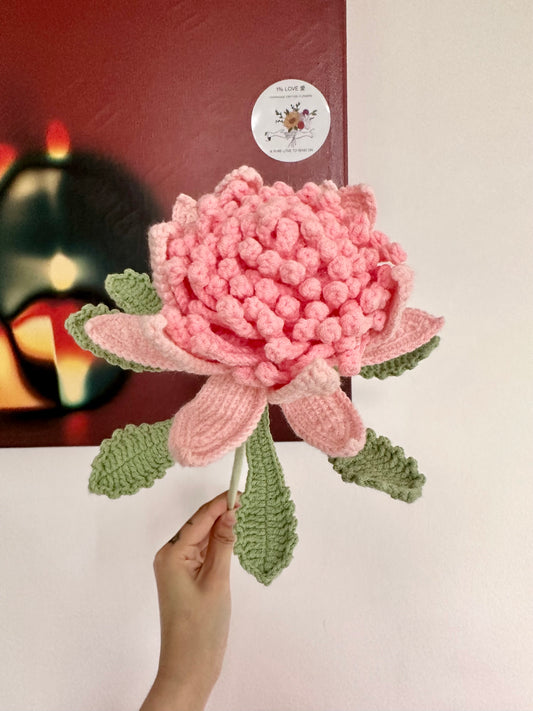 Crochet Protea, Crochet Flower, Knitted Flower, Artificial Flower, Handmade Gift, Craft, Home Decor, Birthday present
